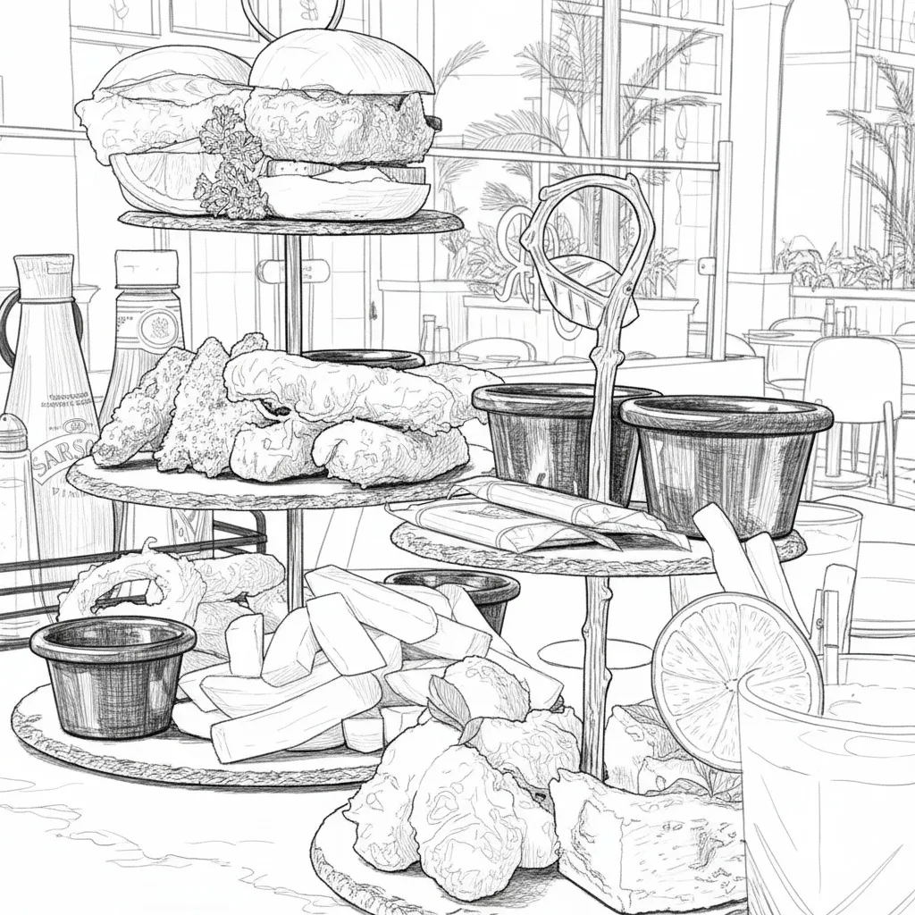 afternoon tea illustration